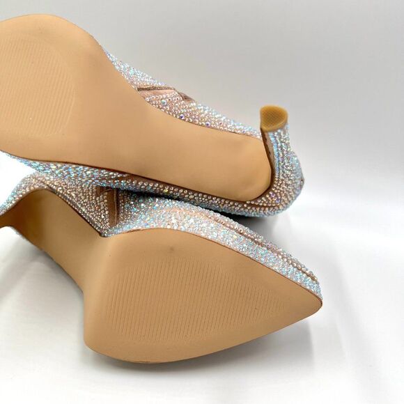 NEW Madden Girl Size 8 Lorile Blush Jeweled Encrusted Platform Ankle Boots Shoes - Picture 11 of 14